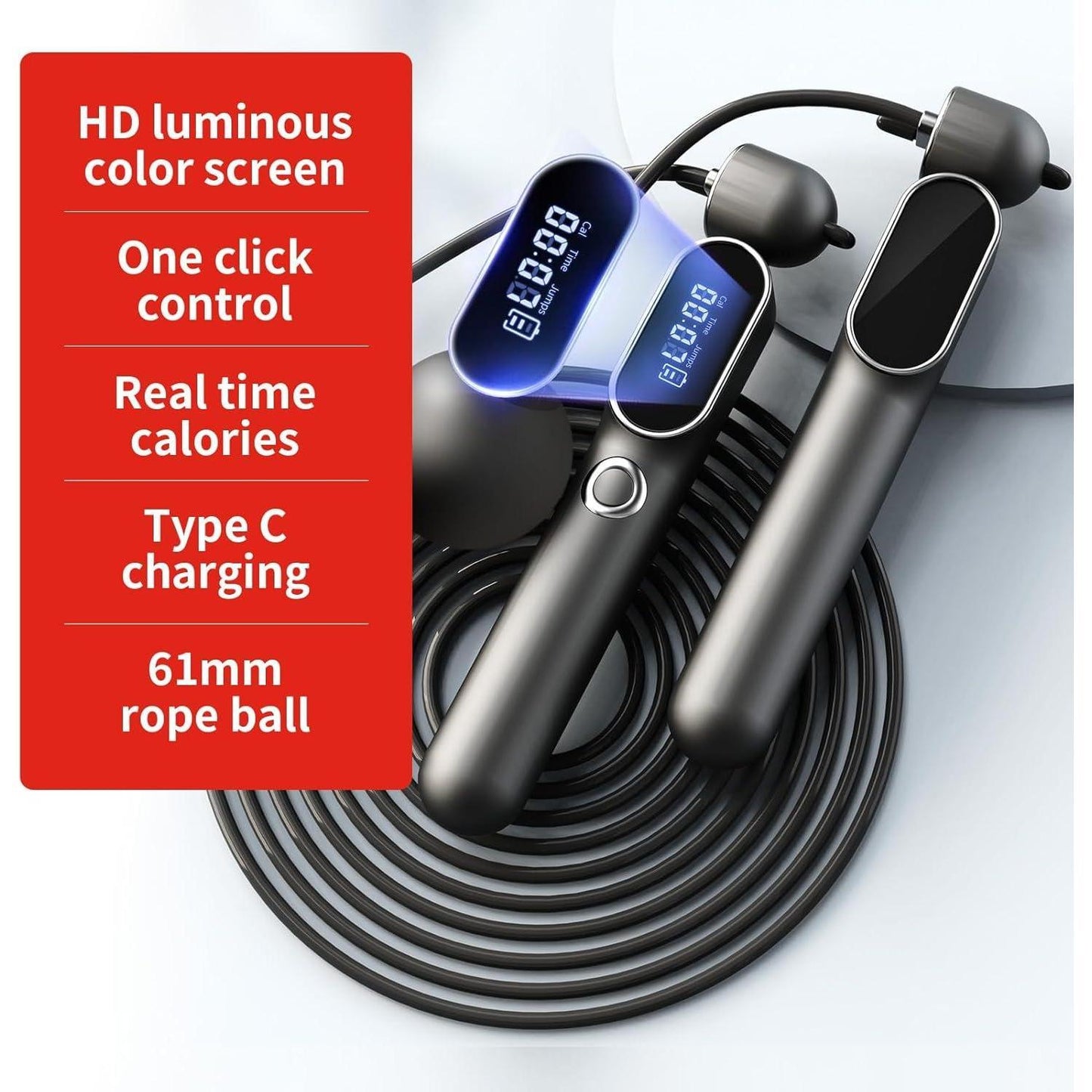 Smart Digital Skipping Rope – 2 in 1 Cordless & Weighted