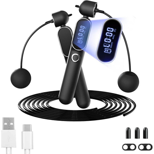 Smart Digital Skipping Rope – 2 in 1 Cordless & Weighted